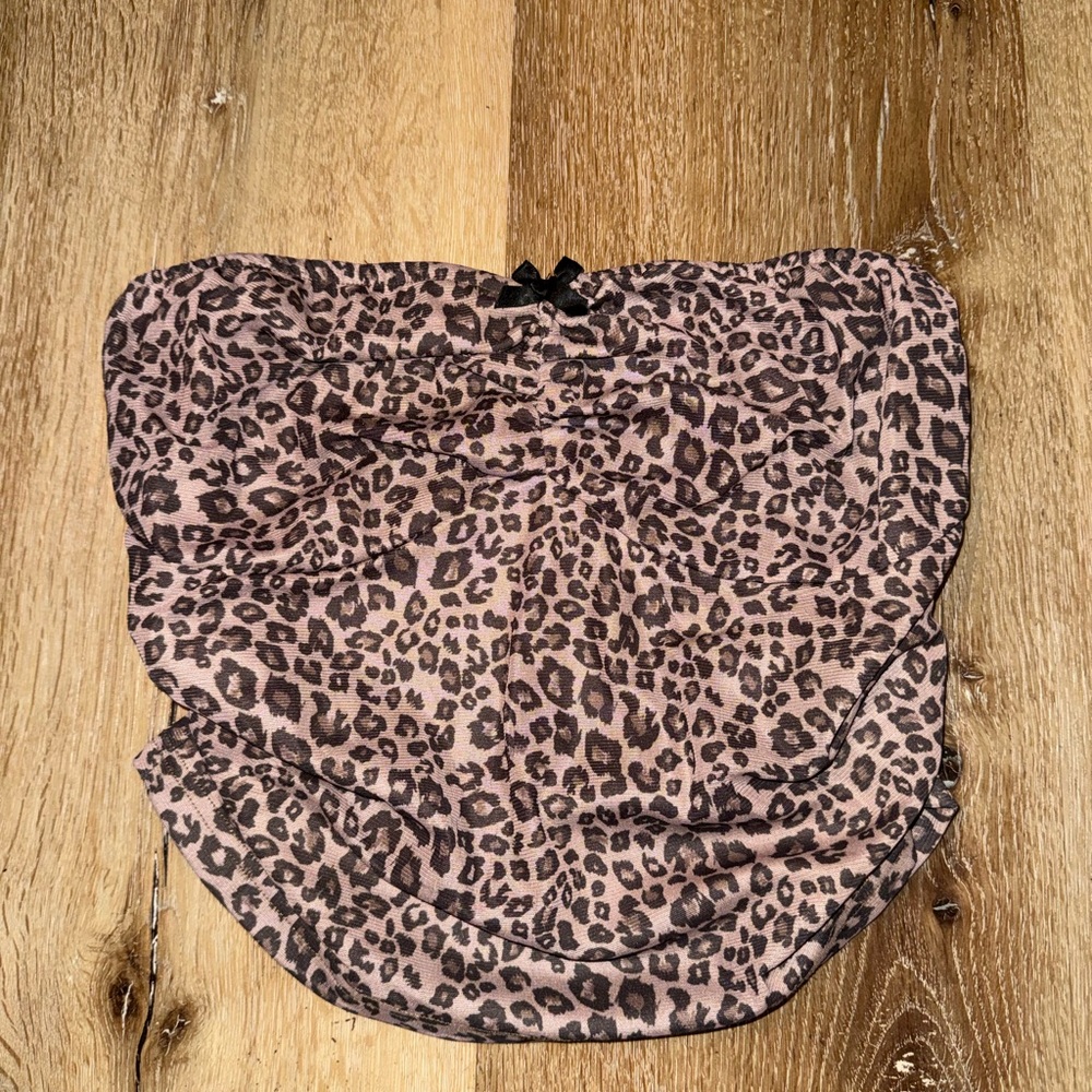 Leopard Print Tube Top Size Large